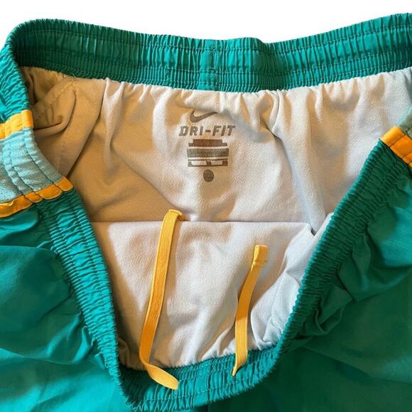 Nike Dri-FIT Tempo Running Shorts Youth XL (Fits Women’s XS-S) Teal Yellow 740E - Picture 3 of 8